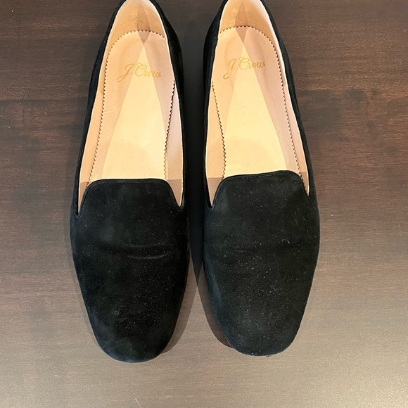 J Crew black suede loafers size 6.5 - Picture 2 of 2
